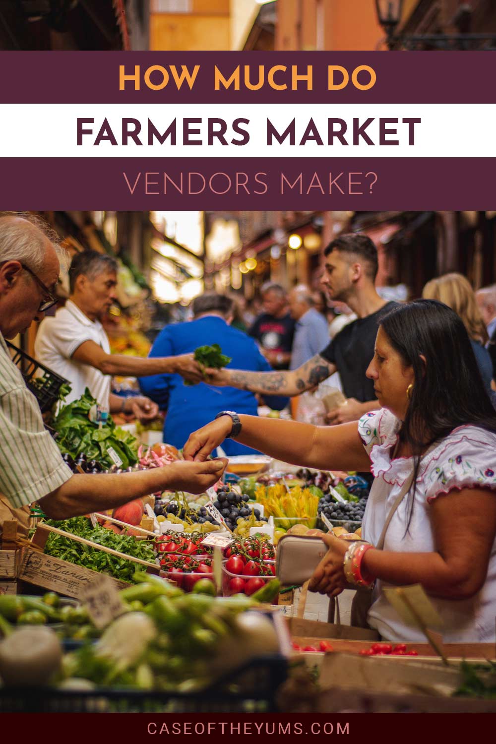 People buying and selling at a vegetable market - How Much Do Farmers Market Vendors Make?