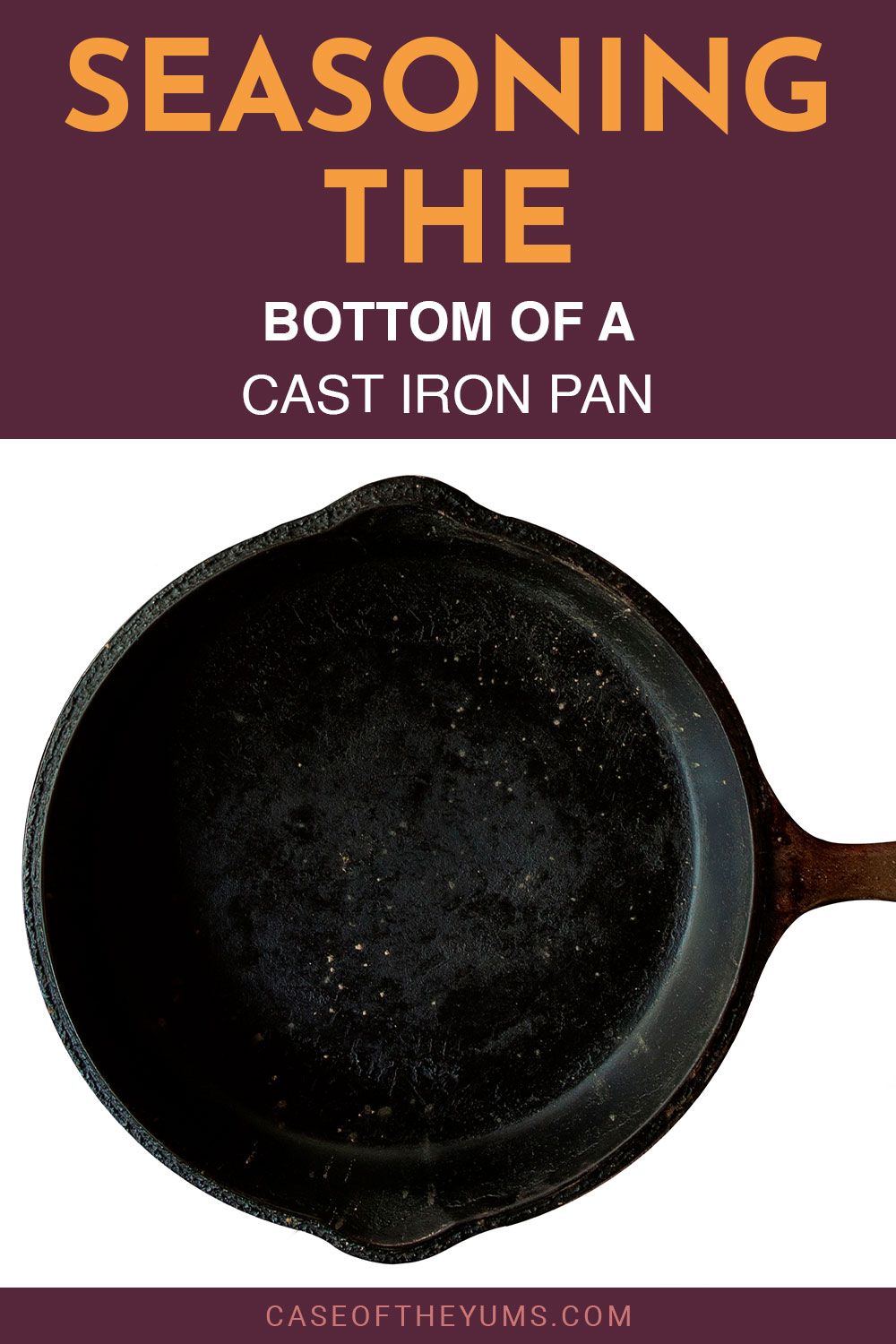 An iron pan on a white surface - Seasoning the Bottom of a Cast Iron Pan