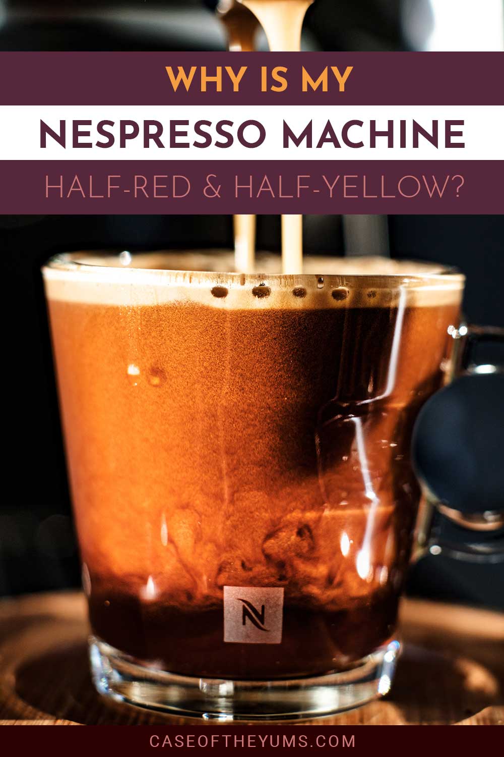 Nespresso logo on a cup - Why is my Nespresso Machine Half-Red & Half-Yellow?