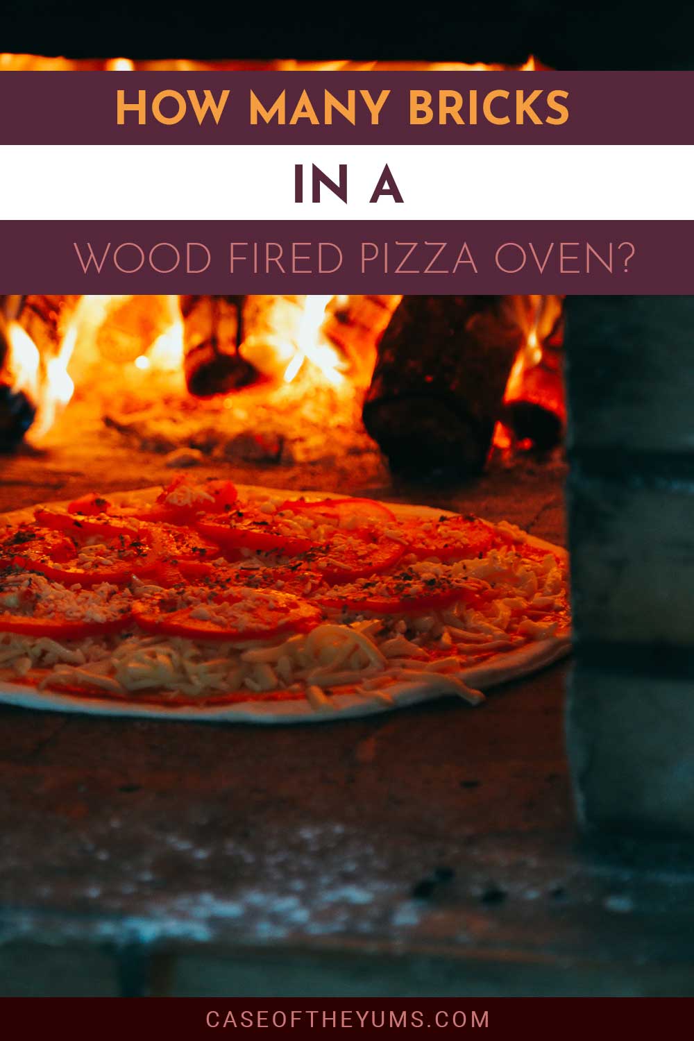 A pizza in front of burning woods in an oven - How Many Bricks in a Wood Fired Pizza Oven?